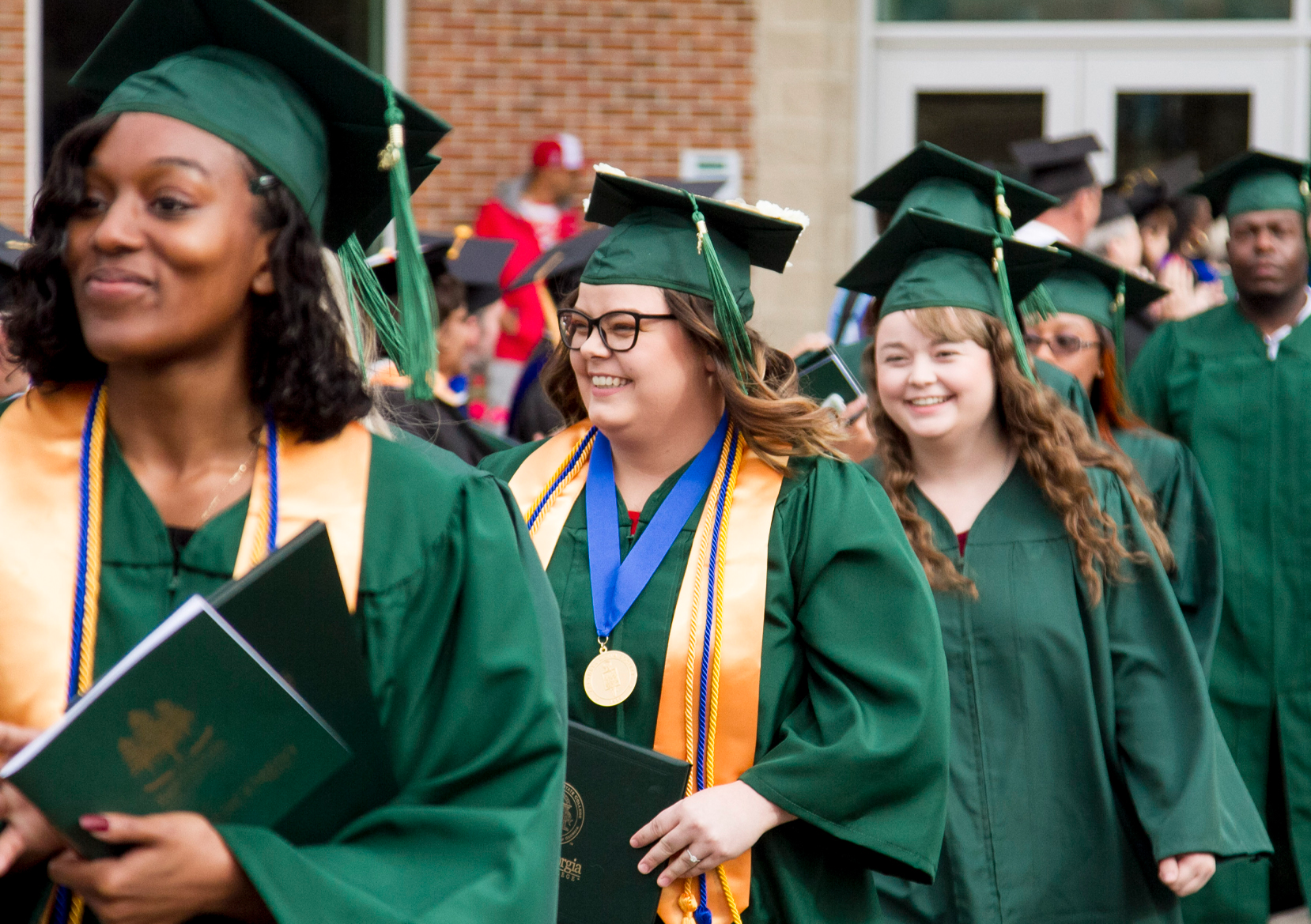 students graduating